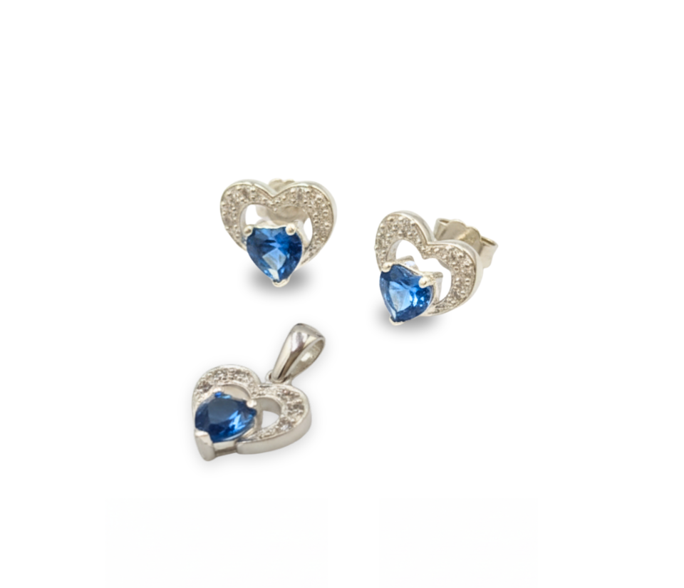 Set Promesa Azul - Plata 950