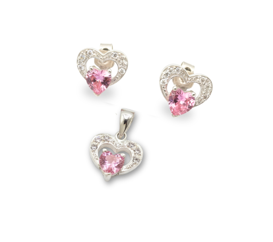 Set Promesa Rosa - Plata 950